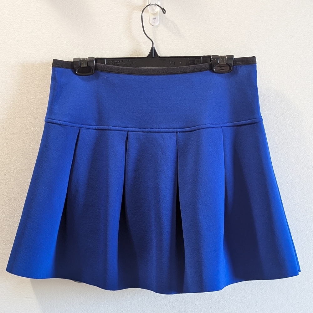 Wilfred free Cobalt Blue scuba pleated skirt size L